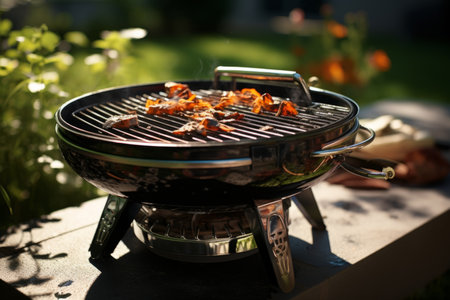 Tasty roasting juicy meat beef steak with spices on BBQ grid grilling stripes ready for picnic celebration barbecue party outdoors grill food pork cooking delicious dish mouthwatering steaks eatingの素材
