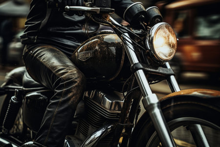 Confident cool guy in moto helmet biker man riding motorcycle bike male in jacket driving motorbike helmet protection road speed sport trip fast motorcyclist person ride wheel way roadway driverの素材