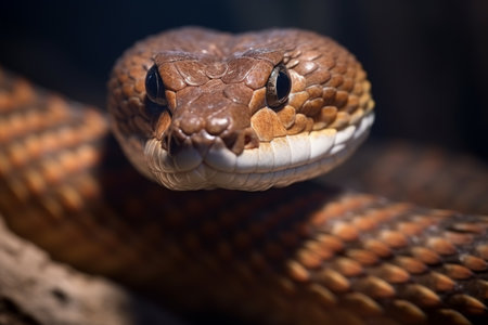 Colorful snake python cobra viper forest hiding waiting for prey rainforest jungle untouched nature predator venomous venom dangerous wildlife poisonous animal skin tail creepy african exotic speciesの素材