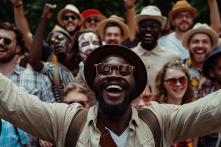 Diverse friends group laughing enjoying time together party students colleagues leisure lifestyle young motivated happy employees satisfaction team building diversity inclusion group social connectionの素材