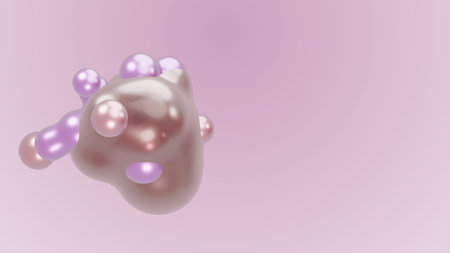3D render animation motion design presentation background wallpaper metasphere. Pink purple abstract...