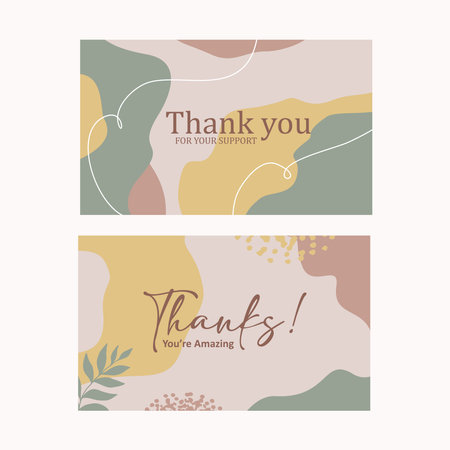 Thank you card template vectorのイラスト素材