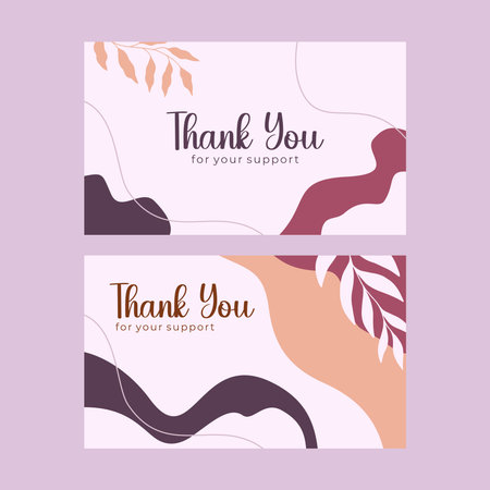 Thank you card template vectorのイラスト素材