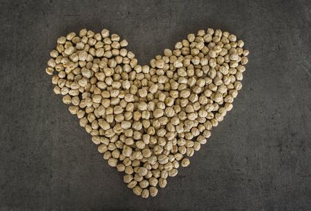 Chick peas texture close up photo.の写真素材