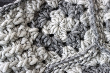 Handmade knitted wool texture close up. Knitted wool texture background.