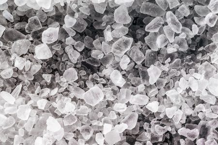 Macro image of white salt crystals background.の写真素材