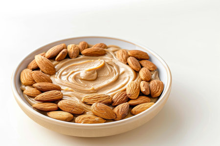 Smooth and Velvety Almond Butter with Canola Oilの素材