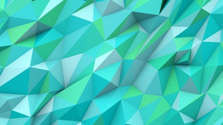 Cyan abstract crystal mosaic creative triangles poly colors geometric polygonal shape backgroundの写真素材