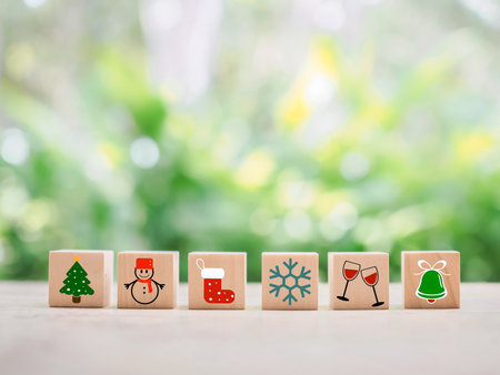 Christmas icons for Christmas decorations background.Christmas icons for Christmas decorations background.の写真素材