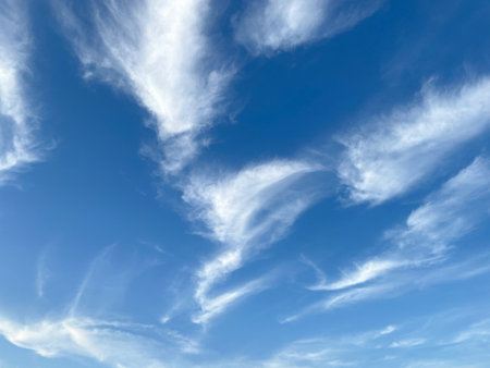 Blue sky with white cloud for nature backgroundの写真素材
