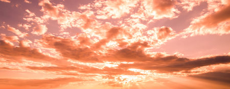 Dramatic sunset sky for nature background