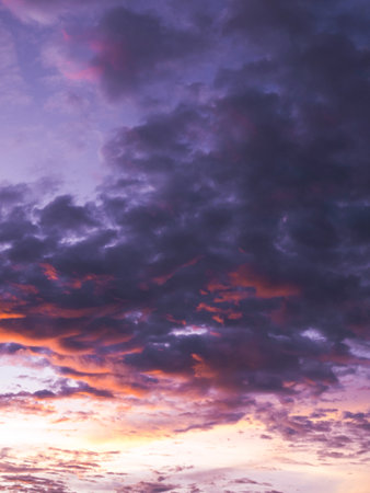 Dramatic sunset sky for nature backgroundの写真素材