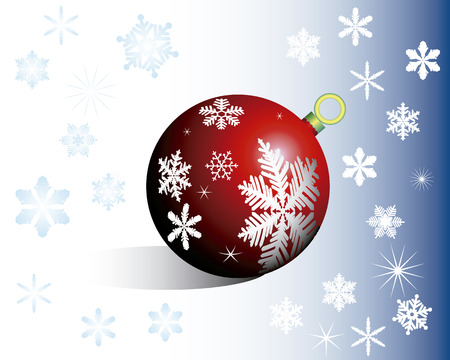 New Year's toy against snowflakesのイラスト素材