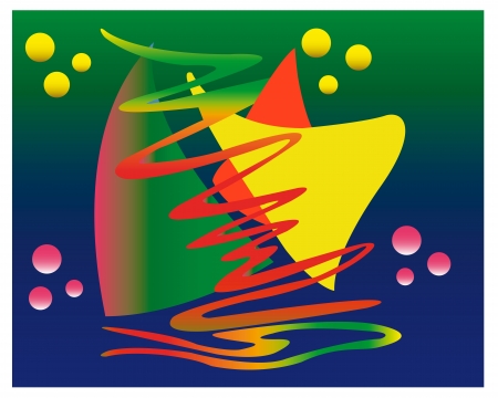 abstraction on a white backgroundのイラスト素材