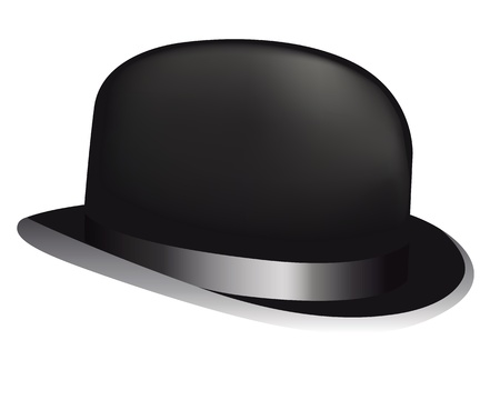 black hat on white backgroundのイラスト素材