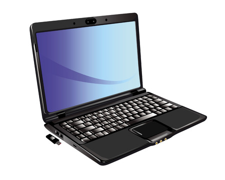 laptop on a white backgroundのイラスト素材