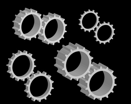 gears of different size のイラスト素材
