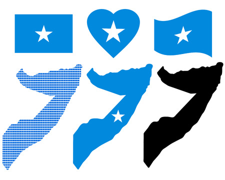 Card Islands Somalia different types and symbols on a white backgroundのイラスト素材
