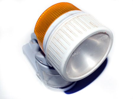 old a plastic lantern to illuminate the path to the dark timeの写真素材