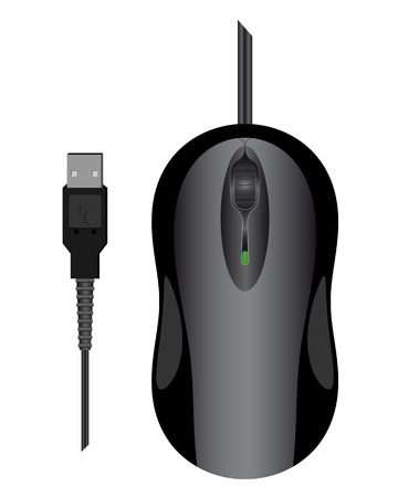Mouse Computer USB connection to a computerのイラスト素材