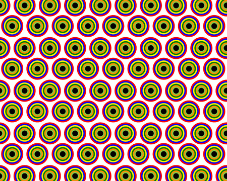 Template with circles of different colors in the form of a plane on a white background.のイラスト素材