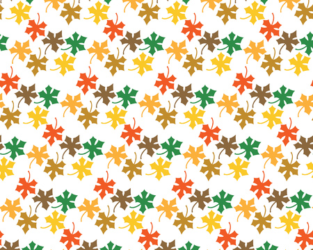 pattern of maple leaves on a white backgroundのイラスト素材