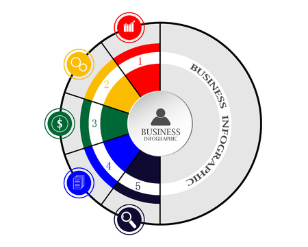 color-graphic template with different signs of the numbers and the textのイラスト素材