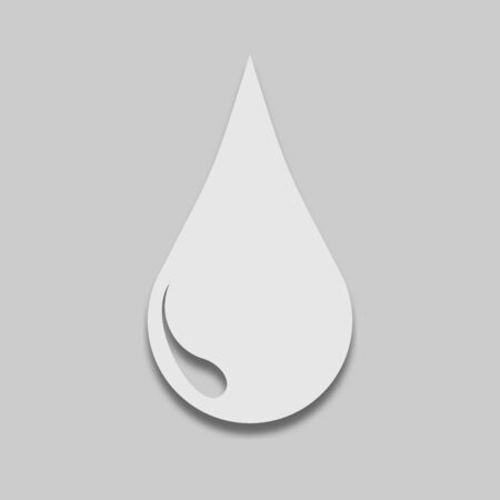 drop icon in light style on a gray background with shadowのイラスト素材