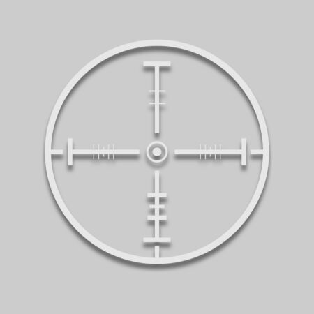 light style sniper scope on gray backgroundのイラスト素材