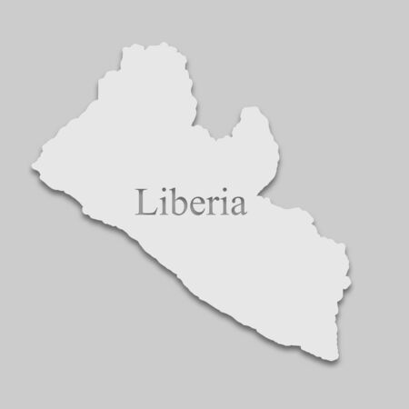 map of Liberia in a bright tone on the gray backgroundのイラスト素材