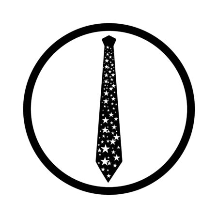 black tie in a circle on a white backgroundのイラスト素材