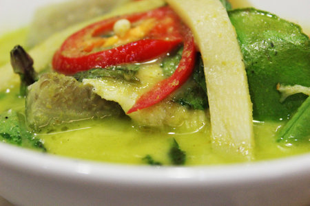 Green curry chickenの写真素材