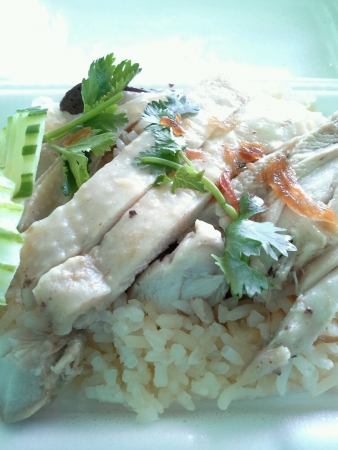 Rice steamed with chicken soupの素材