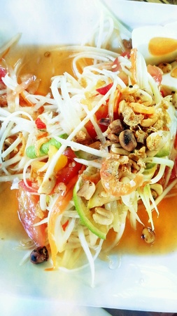Papaya salad, Thai foodの素材