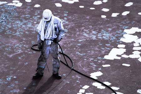 His Young Seaman Ship Paintingの写真素材