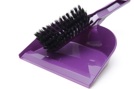 Hand besom and Sweeping shovelの写真素材