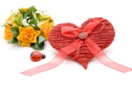 Heart with flowersの写真素材