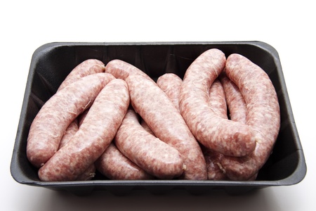 Fried sausage in the packagingの写真素材