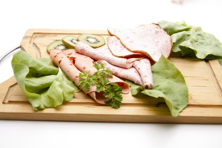 Liver cheese sausageの写真素材