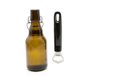 Bottles of openers with bottleの写真素材