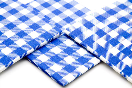 Blue white checked napkin