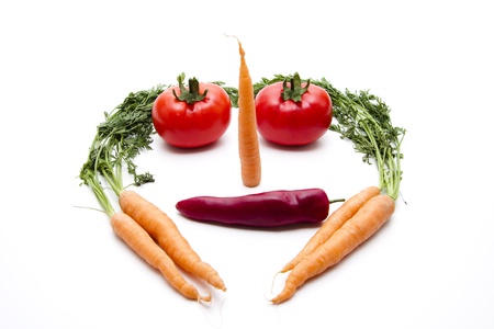 Face from vegetablesの写真素材