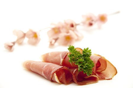 Ham rolled with parsley