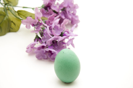 Grenn easter eggの写真素材