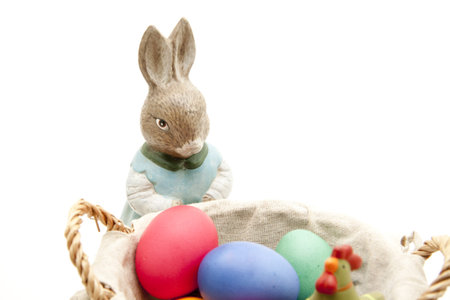 Easter nest with easter bunny