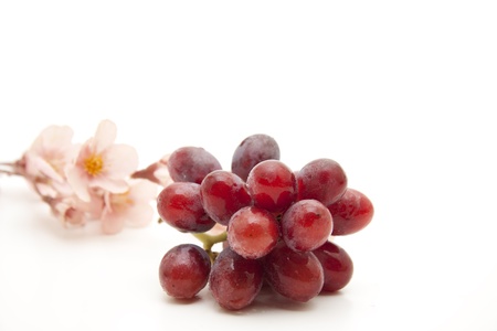 Grapes with flowersの写真素材