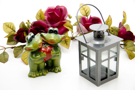 Wind light with roseの写真素材