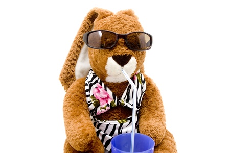  Easter bunny with drinking mugの写真素材