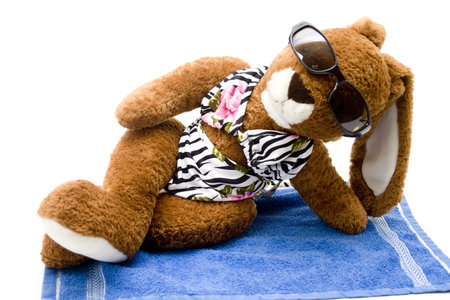 Easter bunny in the bikiniの写真素材