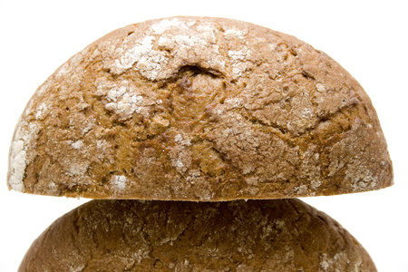 Half a bread with crust